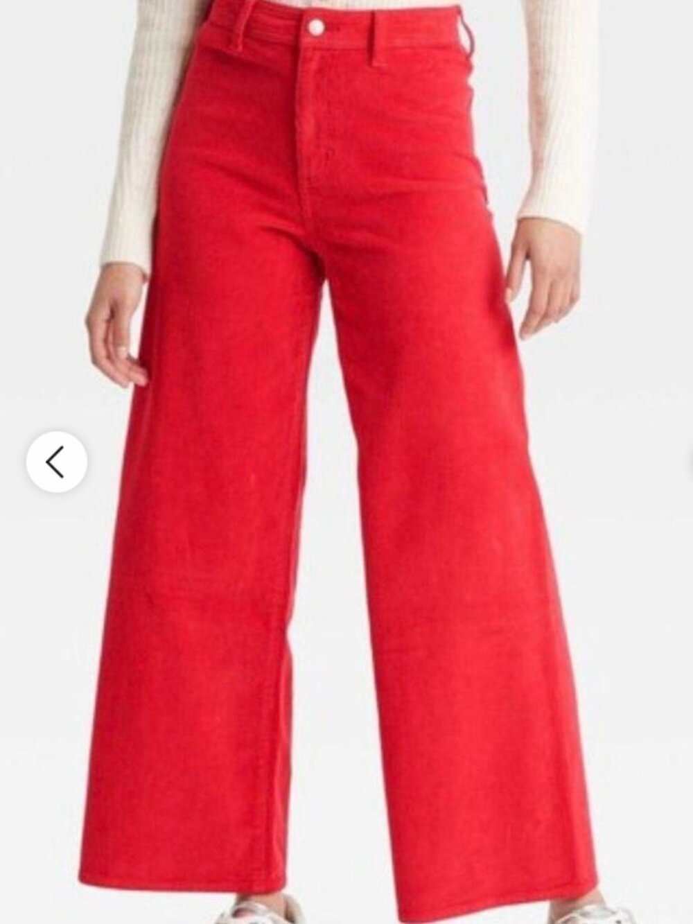 Couroroy Red Cropped Wide Leg Pants | GAP